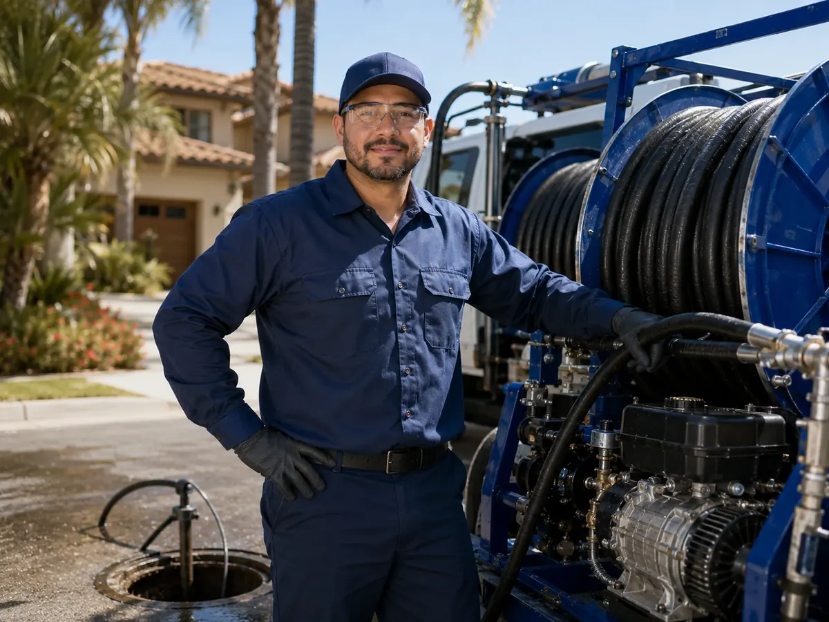 Hydro jet sewer cleaning in Riverside