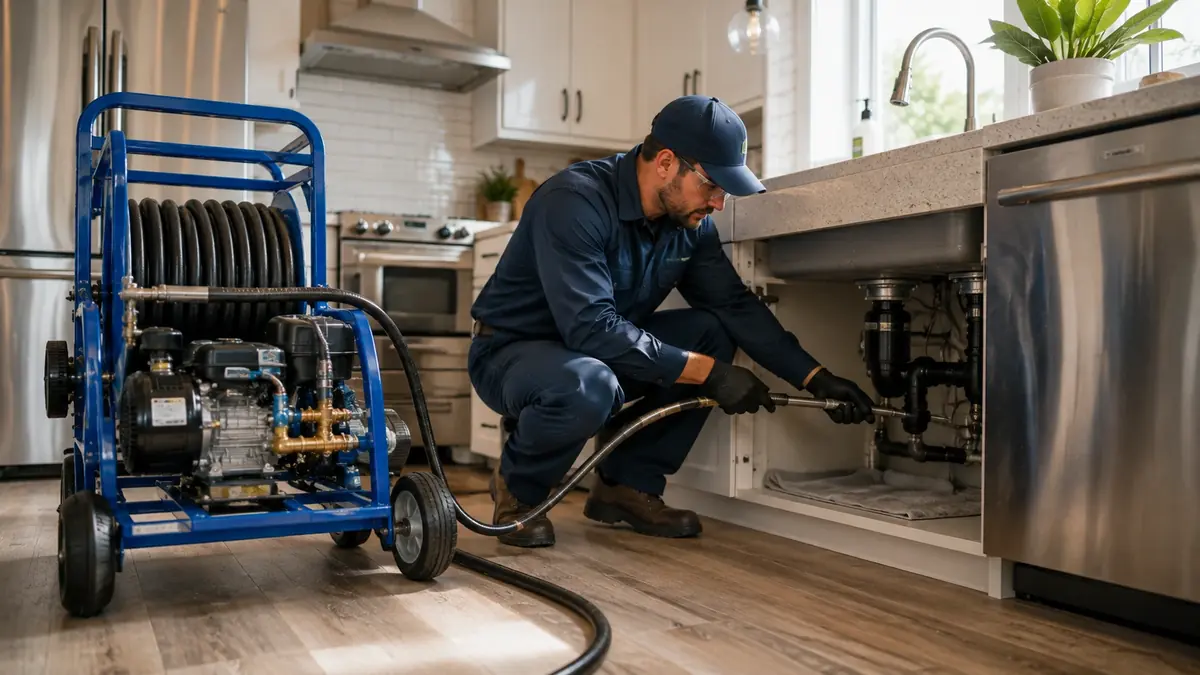 Kitchen Drain Hydro Jetting in Riverside