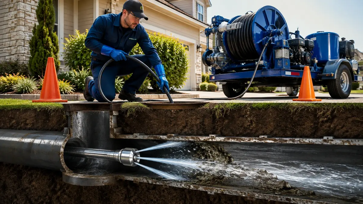 Main Sewer Line Hydro Jet Cleaning in Riverside
