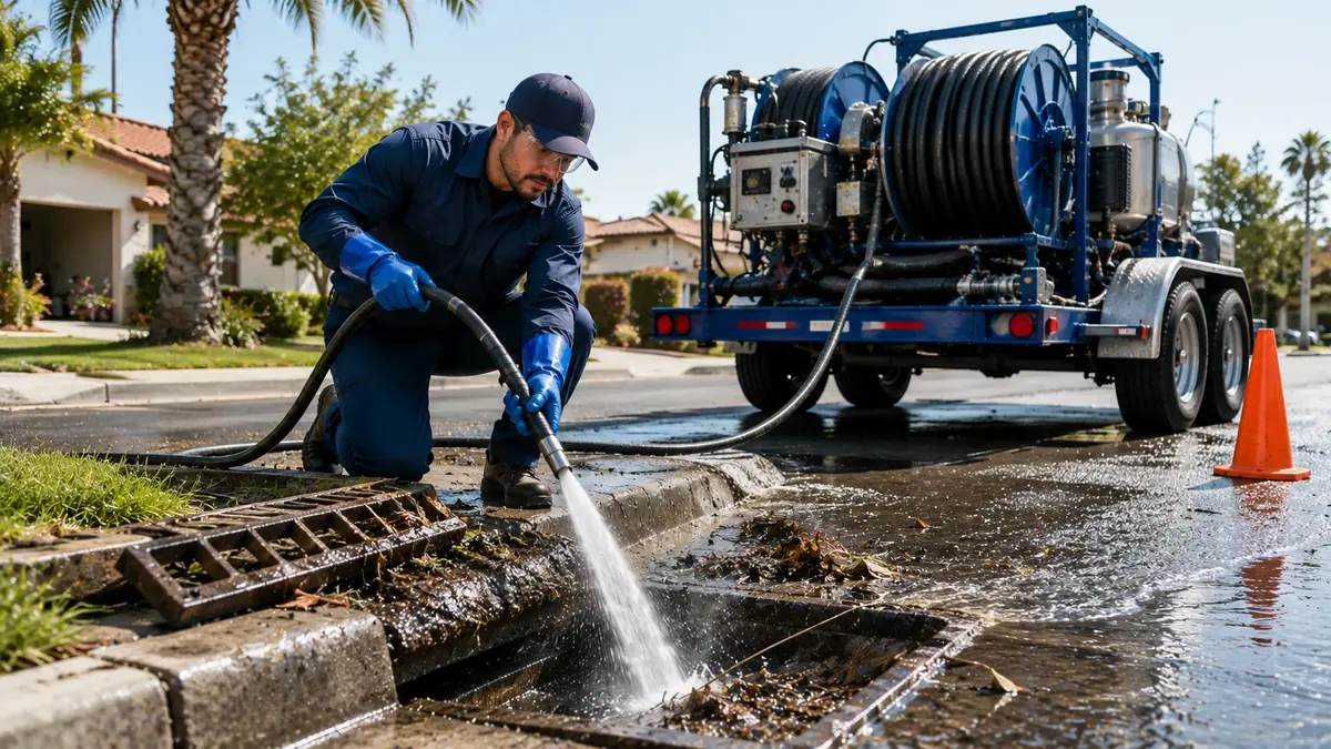 Storm Drain Hydro Jet Cleaning in Riverside