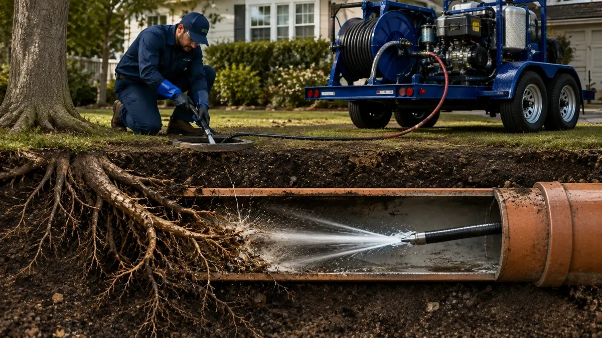 Tree Root Removal with Hydro Jetting in Riverside